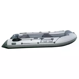 Riverboats RB-390 НДНД с надувным дном низкого давления - моторная надувная лодка ПВХ, Цвет лодки: Серо-белый