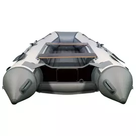 Riverboats RB-430 НДНД с надувным дном низкого давления - моторная надувная лодка ПВХ, Цвет лодки: Серо-белый