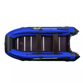 Riverboats RB-390 килевая+фальшборт, с фанерным пайолом со стрингерами - моторная надувная лодка ПВХ, Цвет лодки: Сине-черный
