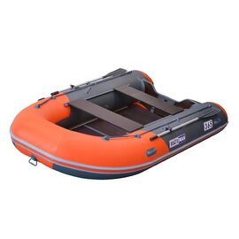 BoatsMan BT365SK килевая, с фанерным полом - книжкой со стрингерами "гидролыжа" - моторная надувная лодка ПВХ, Цвет лодки: Графитово-оранжевый