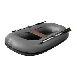 BoatMaster 250 Эгоист с фанерной сланью - гребная надувная лодка ПВХ, Цвет лодки: Серый