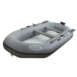 FLINC F280TLА с надувным дном высокого давления (airdeck) - гребная надувная лодка ПВХ, Цвет лодки: Серый