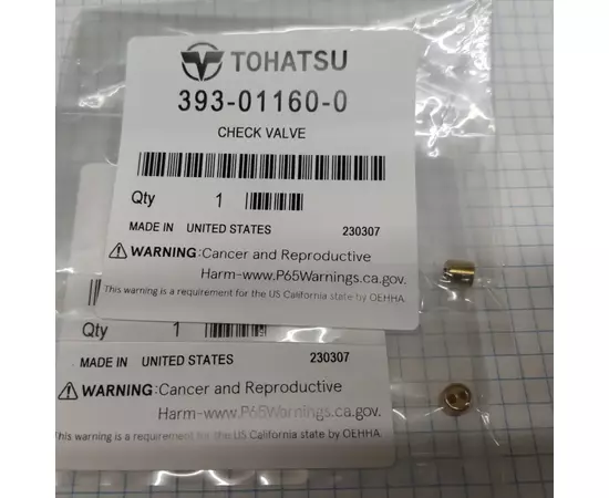 Клапан перепускной Tohatsu M/MD 6-140 97 - КОМПЛЕКТ 2шт, изображение 2
