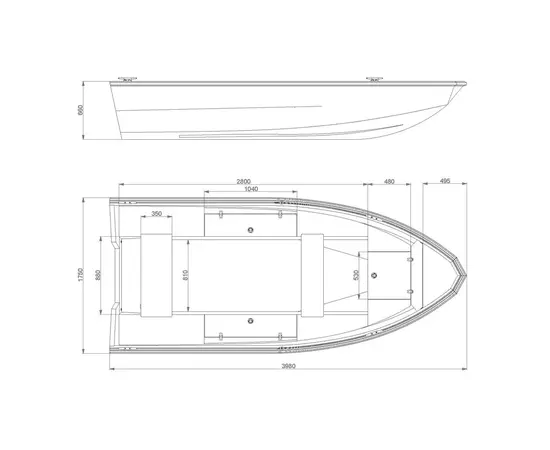 Windboat 4.0 EVO румпельная - алюминиевая моторная лодка (базовая), изображение 2