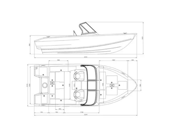 Windboat 5.0 EvoFish двухконсольная - алюминиевая моторная лодка, изображение 17