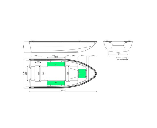 Windboat 4.0 EVO румпельная - алюминиевая моторная лодка с тентом транспортировочным, изображение 2