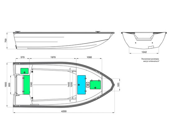 Windboat 4.2 EVO  румпельная алюминиевая моторная лодка, изображение 2