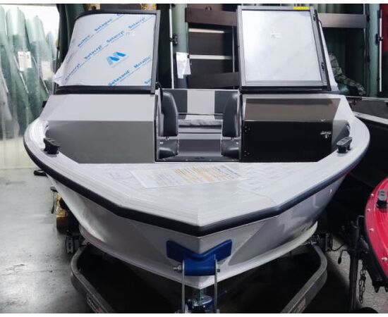 Windboat 4.5 DCX серая алюминиевая моторная лодка с дополнительной комплектацией, изображение 3