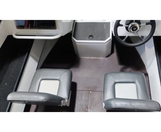 Windboat 4.5 DCX серая алюминиевая моторная лодка с дополнительной комплектацией, изображение 15