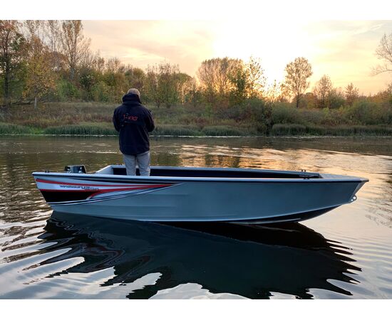 Windboat 4.2 EVO - алюминиевая моторная лодка с тентом и накладками, изображение 30