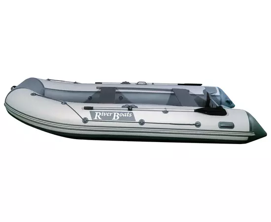 Riverboats RB-320 НДНД с надувным дном низкого давления - моторная надувная лодка ПВХ, Цвет лодки: Серо-белый, изображение 7