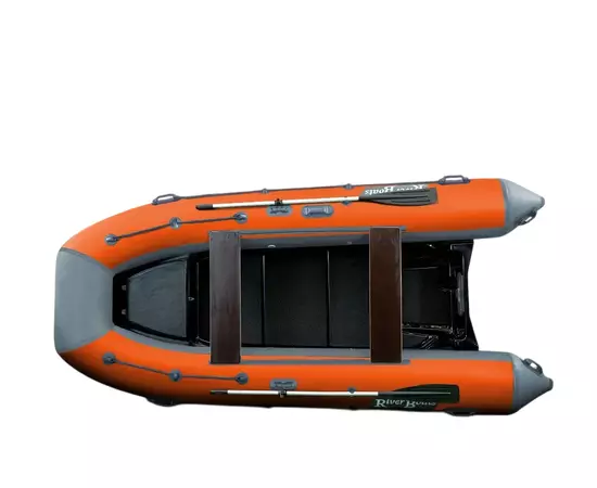 Riverboats РИБ 380R (встроенный рундук) - жестко-надувная моторная лодка ПВХ, Цвет лодки: Сине-черный, изображение 4