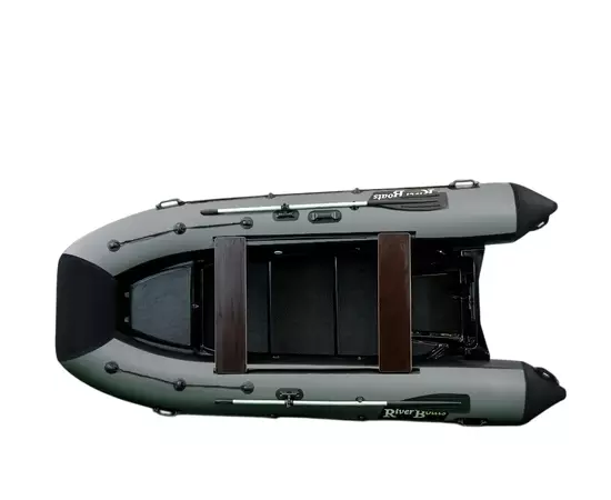 Riverboats РИБ 380R (встроенный рундук) - жестко-надувная моторная лодка ПВХ, Цвет лодки: Сине-черный, изображение 22