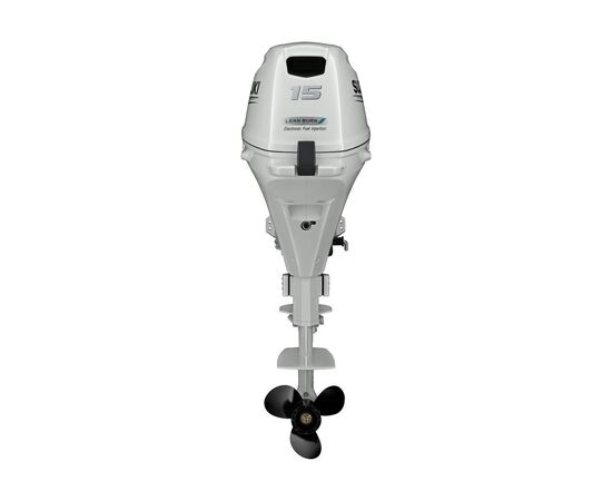 Suzuki DF15AS (L) White, инжектор/румпель - 4х-тактный лодочный мотор, изображение 3