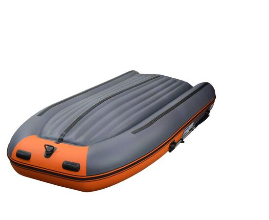 Boatsman BT380A (НДНД) c надувным дном низкого давления - моторная надувная лодка ПВХ, Цвет лодки: Графитово-оранжевый, изображение 3
