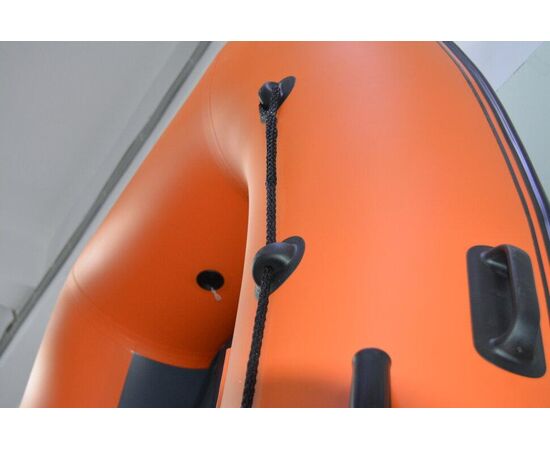 Boatsman BT380A (НДНД) c надувным дном низкого давления - моторная надувная лодка ПВХ, Цвет лодки: Графитово-оранжевый, изображение 5