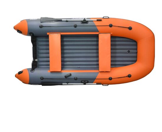 Boatsman BT380A (НДНД) c надувным дном низкого давления - моторная надувная лодка ПВХ, Цвет лодки: Графитово-оранжевый, изображение 4