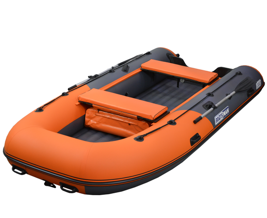 Boatsman BT380A (НДНД) c надувным дном низкого давления - моторная надувная лодка ПВХ, Цвет лодки: Графитово-оранжевый, изображение 6