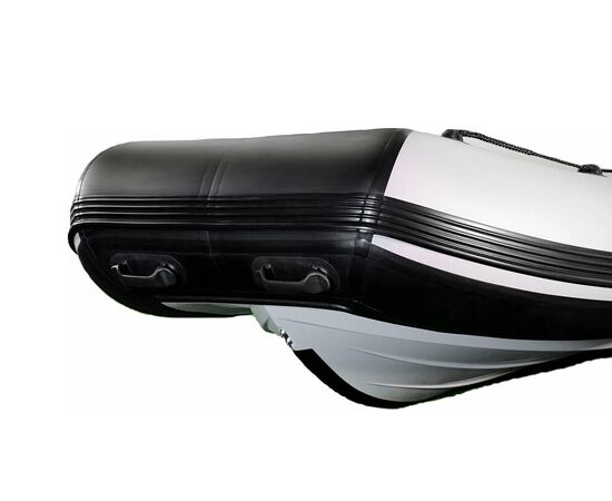 Riverboats РИБ 430R (S,L) (встроенный рундук) - жестко-надувная моторная лодка ПВХ, Цвет лодки: Черно-серый, изображение 7