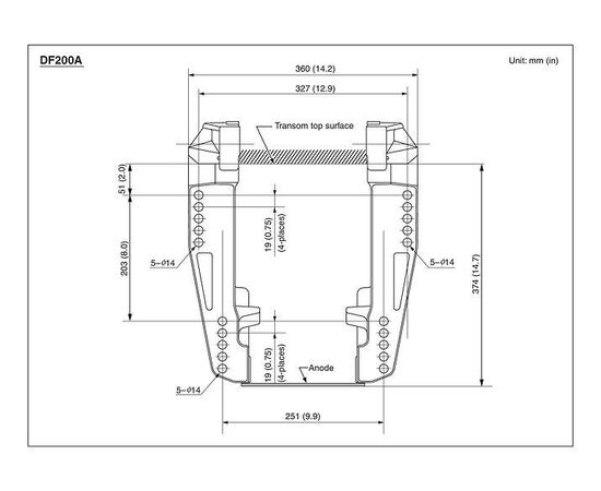Suzuki DF200ATL (X) дистанция/электрозапуск/трим - 4х-тактный лодочный мотор, изображение 4