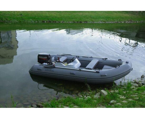 Адмирал RIB 380 - классический RIB - жёстко-надувная моторная лодка ПВХ, Цвет лодки: Серый, изображение 7