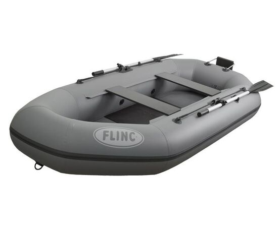 FLINC F280TL с фанерной сланью - гребная надувная лодка ПВХ, Цвет лодки: Серый, изображение 8