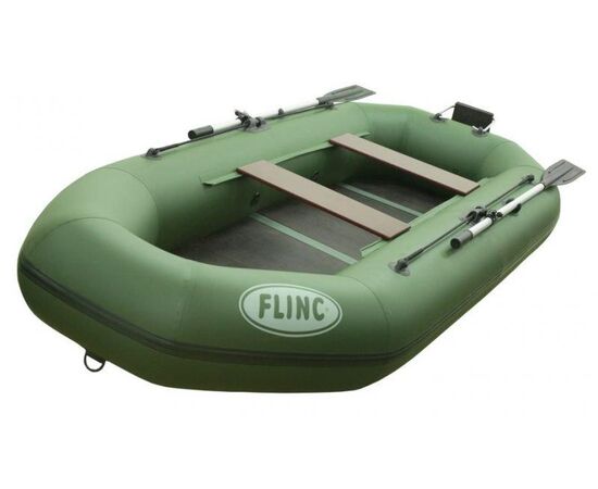 FLINC F300TL с фанерным полом-книжкой - гребная надувная лодка ПВХ, Цвет лодки: Серый, изображение 2