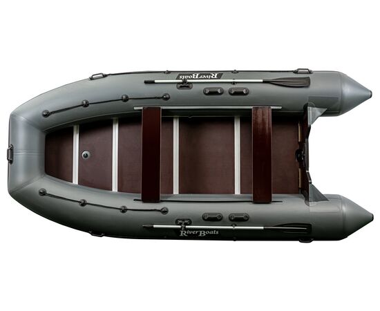 Riverboats RB-490 килевая, с фанерным пайолом со стрингерами - моторная надувная лодка ПВХ, изображение 8