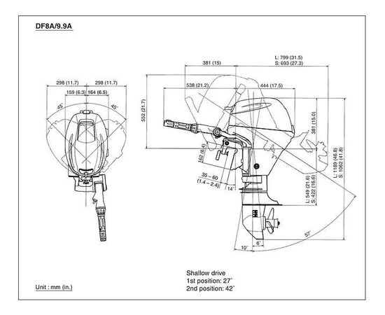 Suzuki DF8AS - 4х-тактный лодочный мотор, изображение 3