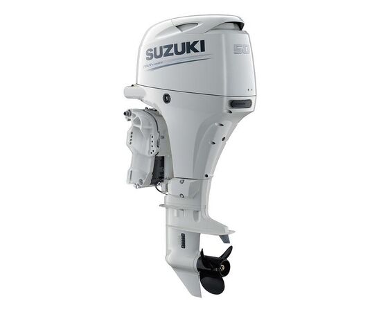 Suzuki DF50ATS (L) White,дистанция/элетрозапуск/трим, белый - 4х-тактный лодочный мотор, изображение 3