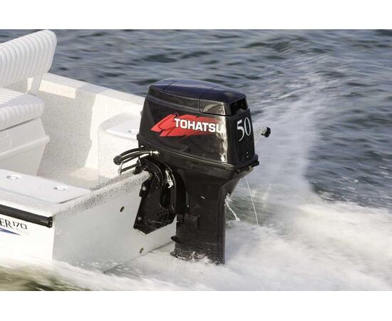 Tohatsu M50D2 EPTOL с ДУ и гидроподъёмником; впрыском масла; длинной ногой - 2х-тактный лодочный мотор, изображение 5