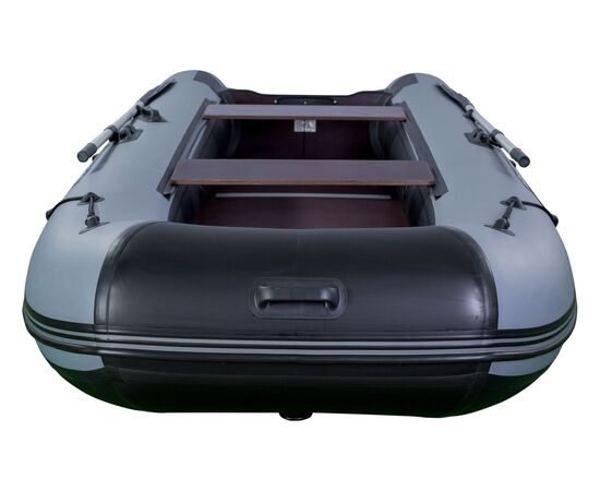 Riverboats RB-350 килевая, с фанерным пайолом со стрингерами - моторная надувная лодка ПВХ, Цвет лодки: Серо-черный, изображение 8