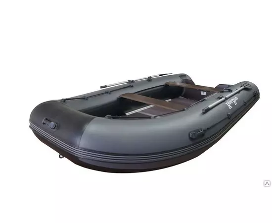 Riverboats RB-330 12мм килевая, с фанерным пайолом со стрингерами - моторная надувная лодка ПВХ, Цвет лодки: Серо-черный, изображение 9