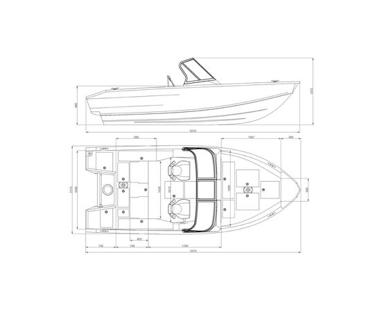 Windboat 5.0 EvoFish двухконсольная - алюминиевая моторная лодка, изображение 2